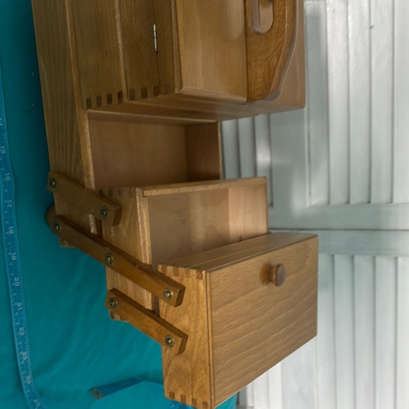 Wooden Craft Storage Box 18x 8” - Picture 2 of 4